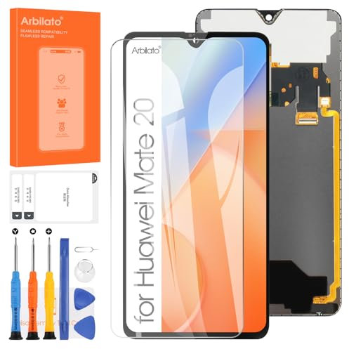 Arbilato Pantalla LCD para Huawei Mate 20 - Pantalla HMA-L29 HMA-L09 HMA-LX9 HMA-AL00 Digitalizador Pantalla Táctil Reemplazo Cristal Completo Kit (Negro)