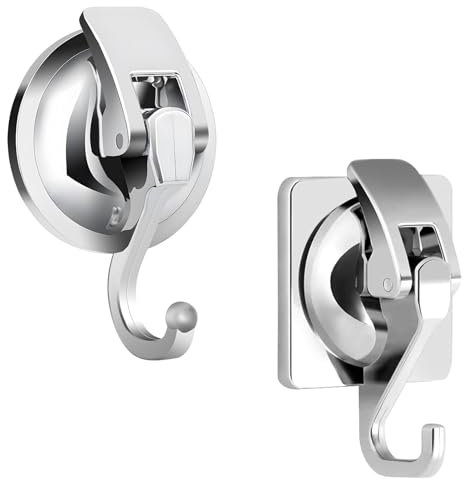 guobinZH Lot de 2 Crochet Ventouse Salle de Bain Puissante 5KG Crochets Mural Accroche Torchons Porte Serviette de Cuisine Crochet à Ventouse Sous Vide pour Douche Peignoir Fenêtre