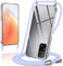Coiwxmoi Handyband Handyhülle für Xiaomi Mi 10T/10T Pro 5G Hülle mit Band 6,67,Transparent Case mit Kette Abnehmbar zum Umhängen Kordel Schutzhülle,Weich Silikon TPU Stoßfest Cover,Lila