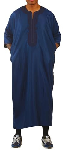 Infinity Leather Marokkanischer Thobe Djellaba Jubba Robe Eid für Herren