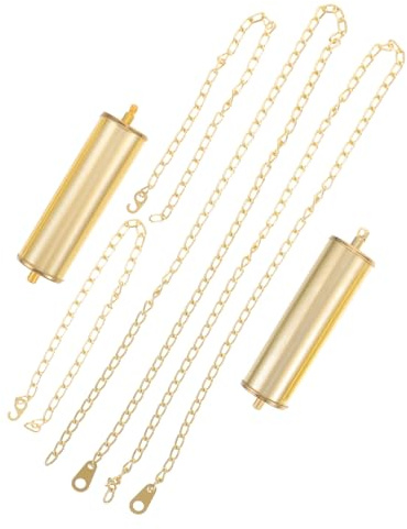 jojofuny Goldenes Metall Uhrgewicht mit Haken und Schlaufen für Pendeluhren
