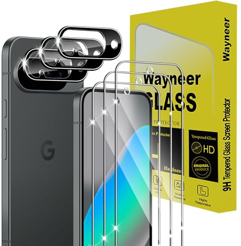 Wayneer für Google Pixel 10 für Panzerglas,3+3 Stück Panzerfolie | 3 Panzer Schutz Glas & 3 Kameraschutz, 9H Härte Hartglas HD Folie Displayschutz Schutzfolie
