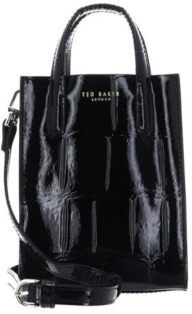 Ted Baker Viienna S282295 Mini-Tasche mit Kroko-Effekt, Schwarz