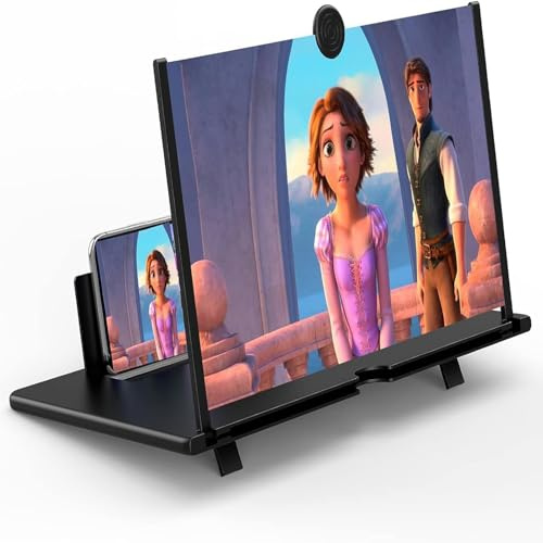 Divons 16 Zoll Handy vergrößerungs Bildschirm, Bildschirmlupe für Handy, 3D HD Bildschirm Handy vergrößerung, Anti-Blaulicht, Faltbarer, Handy Lupe für das Ansehen von Filmvideos