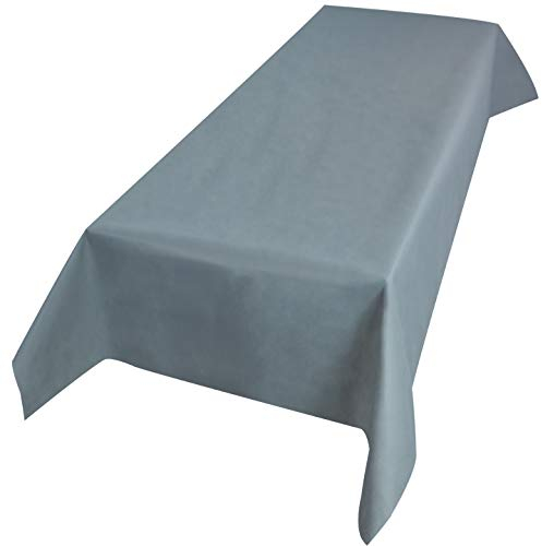 Sensalux Buffet-Tischdecke, Vlies, 1,5m x 3m, Standard 100 by Oeko-TEX® - Klasse I, abwischbar, Lotuseffekt, Grau