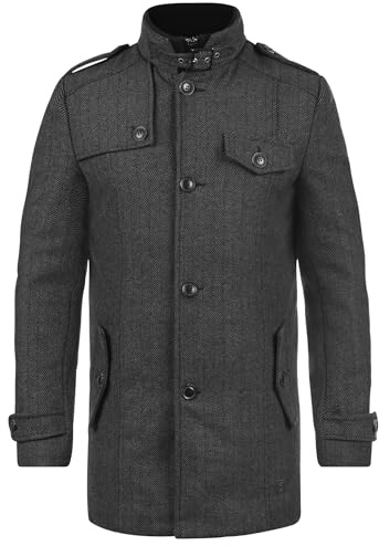 Indicode IDBrandan Herren Wintermantel Wollmantel Winterjacke