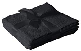 EXKLUSIV HEIMTEXTIL Seiftuch 4er Set 30 x 30 cm Schwarz
