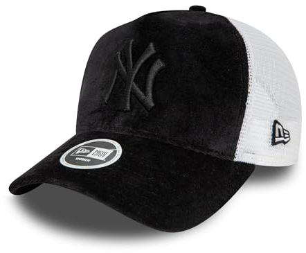 New Era New York Yankees Damen Truckercap Kappe Frau Mädchen schwarz weiß Snapback Mesh NY - One-Size