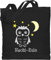 Shirtracer Baumwolltasche - Eule, Fuchs & Co. Geschenk - Nacht-Eule - Unisize - Schwarz - eulentasche tasche￼ katzenmotiv eule beuteltasche fuchs-motiv eulen jute tiermotive nachteule einkaufstasche