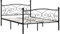 vidaXL Bettgestell mit Lattenrost Metallbett Doppelbett Bett Schlafzimmerbett Bettrahmen Ehebett Schlafzimmermöbel Schwarz Metall 160x200cm