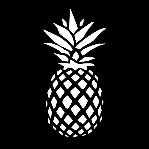 Auto Aufkleber, Mode Familie Auto Styling Fenster Tür Aufkleber Ananas Muster Aufkleber Dekor Weiß
