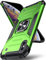 DASFOND Designed for iPhone XS MAX Case, Military Grade Shockproof Protective Phone Case Cover with Enhanced Metal Ring Kickstand [Support Magnet Mount] for iPhone XS MAX 6.5 inch, Grass Green