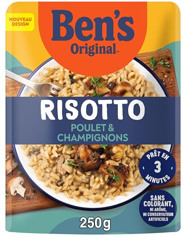 BEN'S ORIGINAL Risotto Poulet et Champignons 3mn 250g