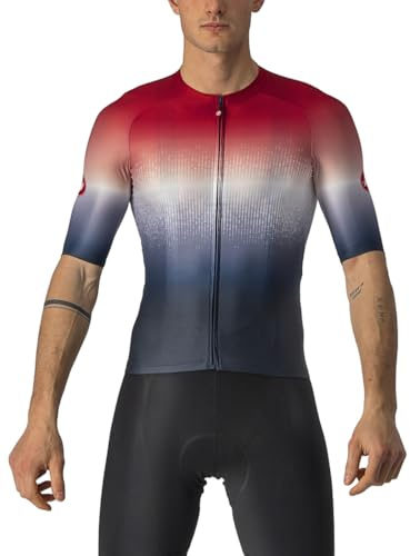 CASTELLI Herren Aero Race 6.0 Jersey Sweatshirt, Savile Blue/Pro Red, XXL EU