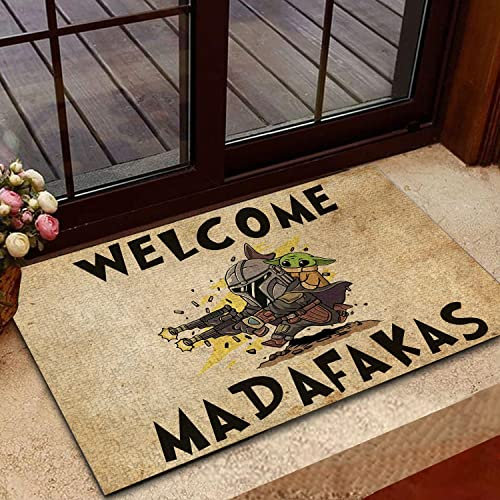 NA Fussmatte Aussen Haustür Welcome Madafakas Fußmatte Welcome Mat Home Decor Lustige Fußmatte Geschenkidee Schlafzimmer deko Wohnzimmer