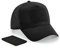 Beechfield Unisex Removable Patch 5 Panel Cap, schwarz, Einheitsgröße