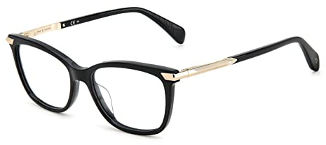 Rag&Bone Rnb3050 807/15 BLACK Eyewear Women's Acetate, Standard, 51