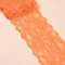 5 Yards Elastizität Spitzenbordüre Spitzenband,8cm Breite Bunte Spitzen-Blumen Borte Dekoband Zierspitze Zierband Spitzenstoff Spitzenborte für Nähen DIY Handwerk Kleidung Unterwäsche,Orange