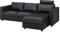 Ikea VIMLE 3-Sitzer-Sofa, mit Chaiselongue mit Kopfstütze/Grann/Bomstad schwarz