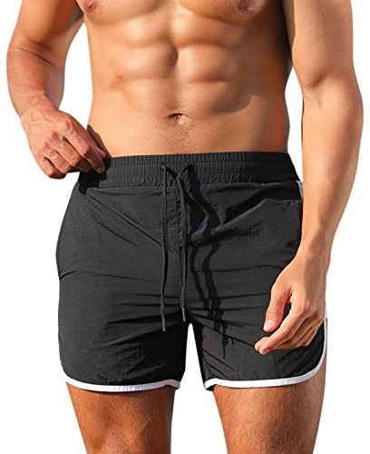 Shorts Herren Sommer Kurze Hose,Wasserball Badehose,Weiße Radlerhose,Badepants,Herrenbadehose,Surfen Strandhose,Durchscheinende Badehose,Schwimmhose Herren Lang