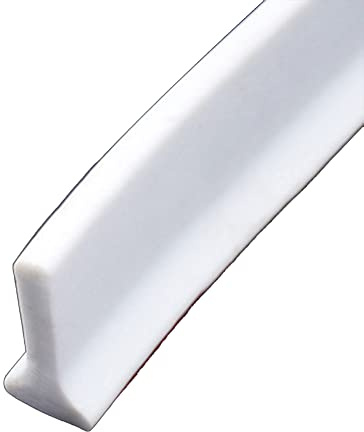 Gummi-Wasserbarriere, weiße Feuchtraum-Bodenbarriere, Duschdichtungsstreifen, Badekanten-Dichtungsstreifen, Wasserstopper für Waschbecken, Badewanne, 300 cm