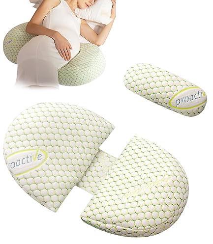 Taozoey Schwangerschaftskissen Zum Schlafen, U-Förmig Pregnancy Pillow Side Sleeper, Unterstützung für Rücken, Hüften, Beine, Bauch, mit Abnehmbarem Baumwollbezug