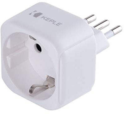 Italy Italian IT Adapter Plug Reisen Stecker Typ L zu EU Europe European Typ C E F Steckdose für Spain ES France FR Italy Italian IT Germany DE Portugal Denmark Dänemark Griechenland Universal 3 Pin