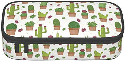 Niedliches Kaktus-Federmäppchen, großes Fassungsvermögen, Stifttasche, kleine Kosmetiktasche für Damen und Herren, farbe, 5.0cm*10.5cm*20.5cm, federmäppchen