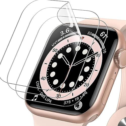TMahhbid [5 Pack] Protector de pantalla de película de hidrogel para Apple Watch SE (2022/2020) /Series 6 5 4 44mm, Película Protectora para reloj inteligente [Anti-arañazos][HD Transparencia]