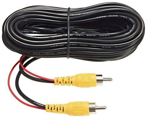 Multibao RCA Car Video Cable with Detection Wire for Car Rear View Camera and monitor camera, CCTV LED connection with Detection Wire (20M)