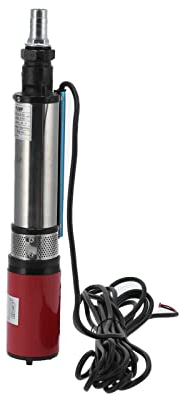 Tiefbrunnenpumpe, 24 V DC, Tauchfähige Tiefbrunnenwasserpumpe, Tragbar, Kleine, Elegante Pumpe für Brunnen, Viehtränke oder Tankfüllung, Brunnenwasserpumpen