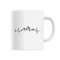 Mug Montagne heart beat - Imprimé en France - Tasse originale en céramique - Cadeau montagne original rigolo (Blanc)