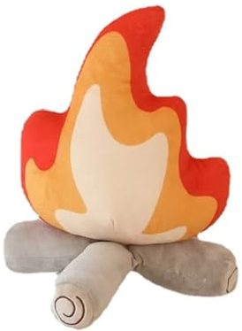 Lustiges Lagerfeuer Plüschtier Plüsch Karikatur Feuerpuppe Lagerfeuer Plüschspielzeug, simuliertes gefälschtes Lagerfeuerkissen weich gefüllte Cartoon Feuerpuppe Lagerfeuer (40 * 45cm)