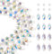 BB Beadthoven Lot de 190 perles en verre en forme de larme - Couleur AB - Perles percées sur le dessus - Jaune champagne - Pour la fabrication de bijoux