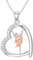 ROMANTICWORK Ballett Kette 925 Sterling Silber Herz Ballerina Anhänger Halskette Ballett Schmuck Tanzen Geschenk für Damen Mädchen