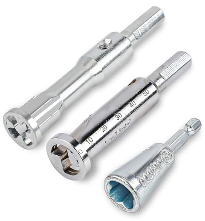 3pcs Wire Twisting Tool, Wire Twisting Spinner with 4pcs Screws, 3 Way/ 5 Way Wire Stripping Tool & 6mm Hex Shank Cable Twister Electrical Wire Twister Connector for Power Drill Drivers Attachment