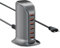 POANES 50W USB Ladegerät Mehrfach 6 Port USB Netzteile Handy Ladestation Steckdose für iPhone 15/14/13/12 Pro Max/Samsung Galaxy/Huawei/HTC/LG - Gray