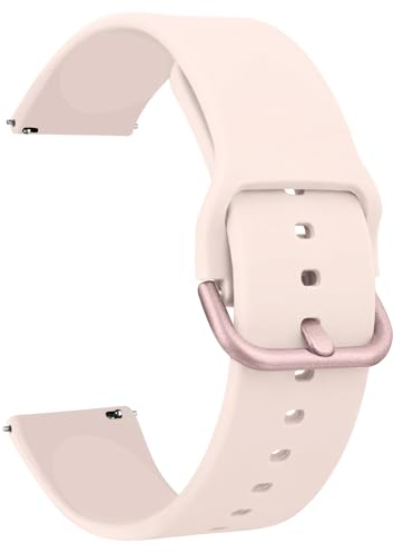 Amzpas für Samsung Galaxy Watch 5 Armband 40mm/44mm/45mm Pro, 20mm Silikon Sport Ersatzarmbänder für Damen und Herren (Rosa)