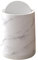 kowaku Poubelle de salle de bain en marbre, poubelle ménagère, conteneur de déchets intérieur amovible pour salon dortoir, blanc petit