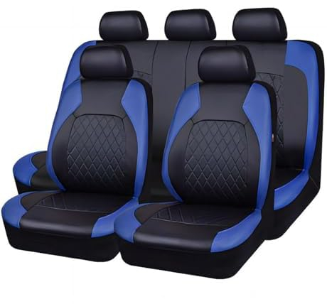 REDVIT 9 Stück Autositzbezüge für Mercedes Benz A Class W169 2004-2012, Wasserdicht Auto Sitzbezüge Sitzschoner, PU Leder Sitzbezügesets Atmungsaktiv Verschleißfest Sitzbezug Auto Zubehör