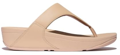 Fitflop Women's Lulu Leather Toepost Sandal, beige, 42 EU