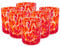 MurArt Bicchieri di Murano Set da 6 bicchieri da 300ml Collezione Tower in vetro soffiato a mano in lavorazione artigianale Made in Italy (Rosso, Bicchiere 6pz)