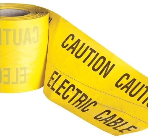PDL – PegDev - High-Visibility Underground Detectable Warning Tape Electric 150mm x 5m - Durable & Rot Resistant