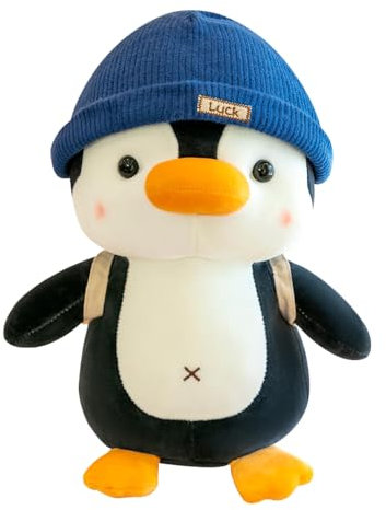 KBIBCK Kuscheltier Pinguin Plüschtier, Pinguin Stofftier Plüschtier, Squishmallow Pinguin Geschenk, Pudgy Penguins Plush, Für Mädchen Jungen (Blau Plüschpinguin 23cm)