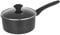 URBN-CHEF Non-Stick Saucepans, Milkpan, Casserole Pot Frying Pans All Induction Hob Forged Carbon Kitchen Cookware Pots & Pans Set with Clear Glass Lids Black Marble Coating | Soft Touch Handles