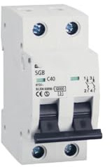 Interruptor automático 2 polos 25A, protección eléctrica, control de corriente, ideal para instalaciones eléctricas residenciales e industriales.