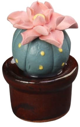 LJJCSFF Mini figuras de plantas de cerámica de cactus de imitación surtidas suculentas artificiales de cerámica, flores suculentas, plantas falsas 3D hechas a mano de cerámica suculenta