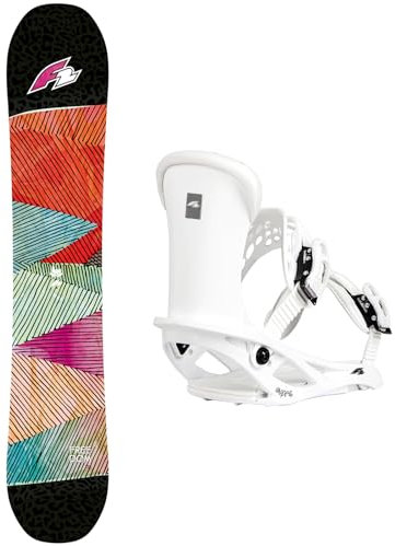 F2 Set Damen Snowboard Freedom 147cm mit Bindung Pipe Girl M