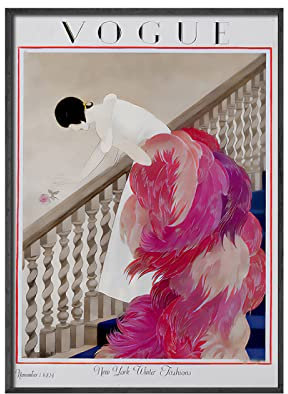 Vintage Vogue Cover Poster Fashion Lady Magazine Prints Ästhetische Leinwand Malerei Vogue Wandkunst für Wohnzimmer Dekor Foto 50 x 70 cm x 1 Kein Rahmen