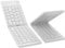 riwezox Foldable Bluetooth Keyboard, Portable Wireless Keyboard, Pocket-Sized Travel Folding Keyboard for iPad, iPhone, Smartphone, Tablet and Laptop (White)